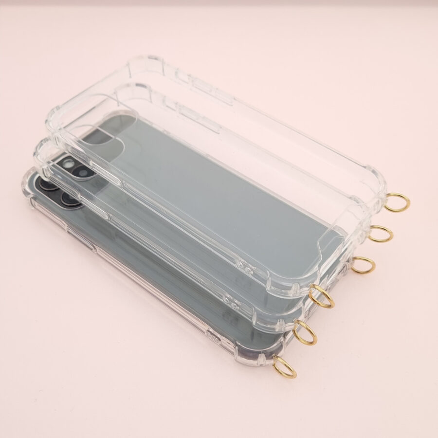 Handyhülle transparent mit Ringen für Handykette – Bild 3