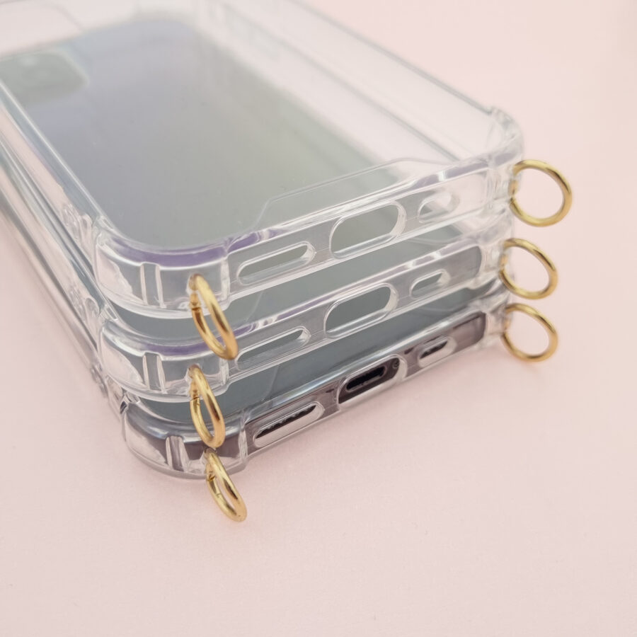 Handyhülle transparent mit Ringen für Handykette – Bild 5