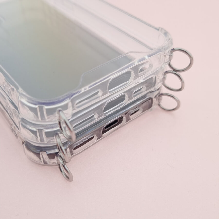 Handyhülle transparent mit Ringen für Handykette – Bild 9