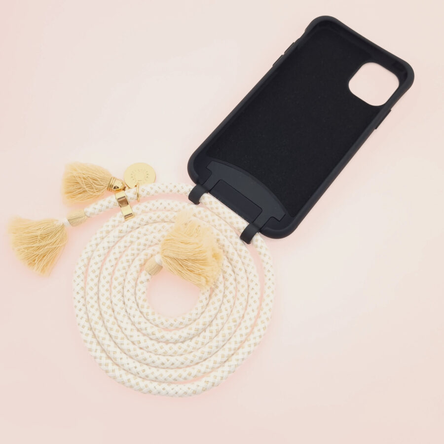 BOHO Handykette BLACK & COCO Gold inkl. DUO Case – Bild 2