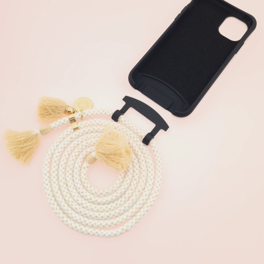 BOHO Handykette BLACK & COCO Gold inkl. DUO Case – Bild 4