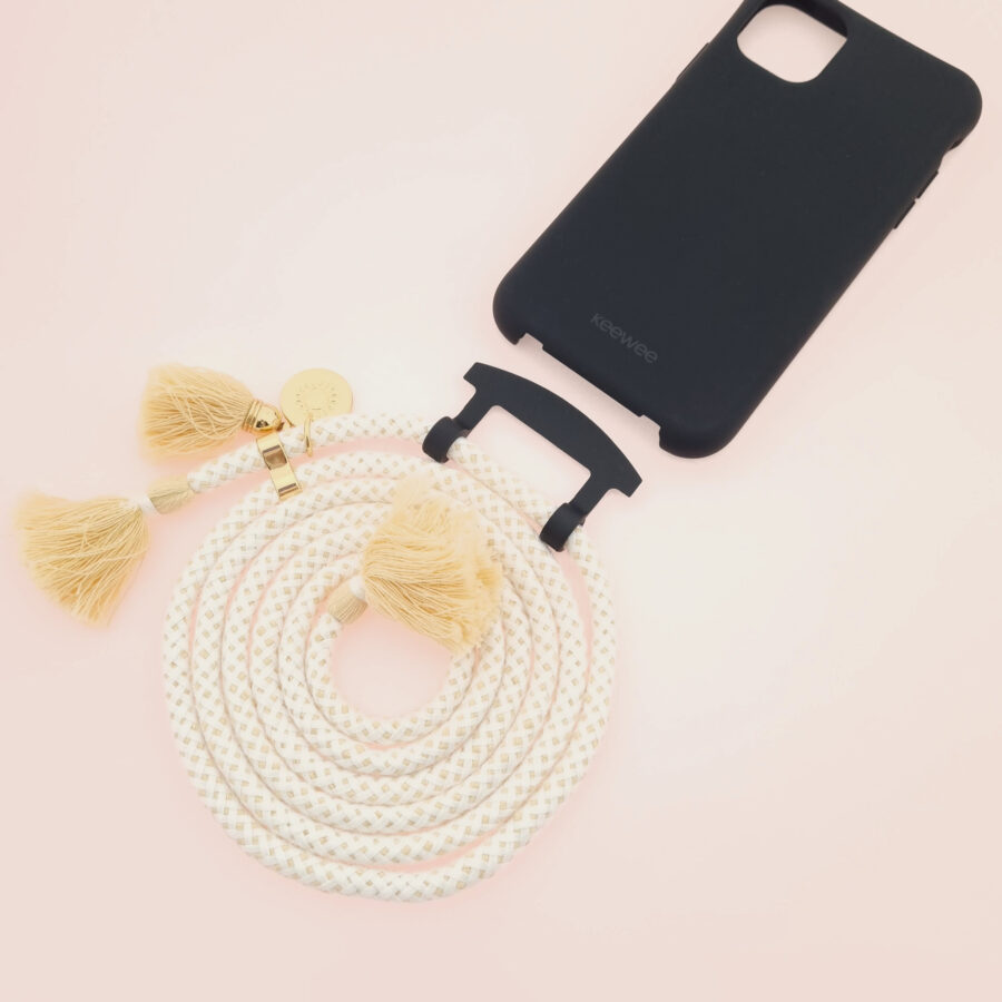 BOHO Handykette BLACK & COCO Gold inkl. DUO Case – Bild 5