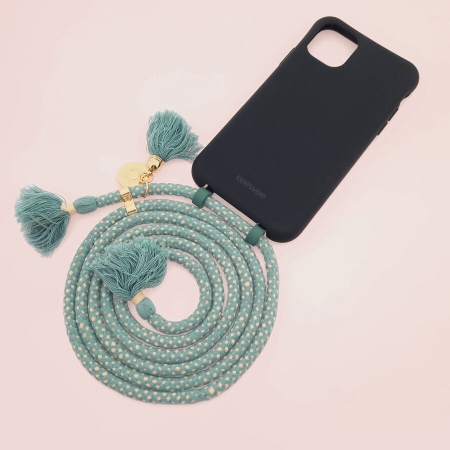 BOHO Handykette BLACK & MAYA Gold inkl. DUO Case