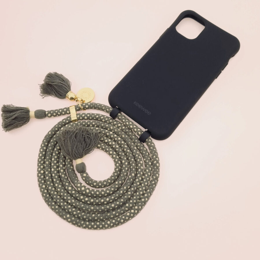 BOHO Handykette BLACK & PEPPER Gold inkl. DUO Case