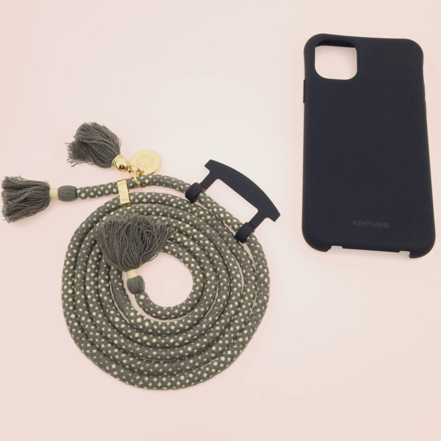 BOHO Handykette BLACK & PEPPER Gold inkl. DUO Case – Bild 3