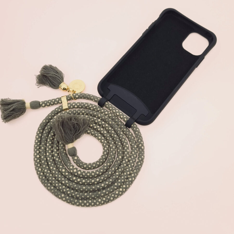 BOHO Handykette BLACK & PEPPER Gold inkl. DUO Case – Bild 2