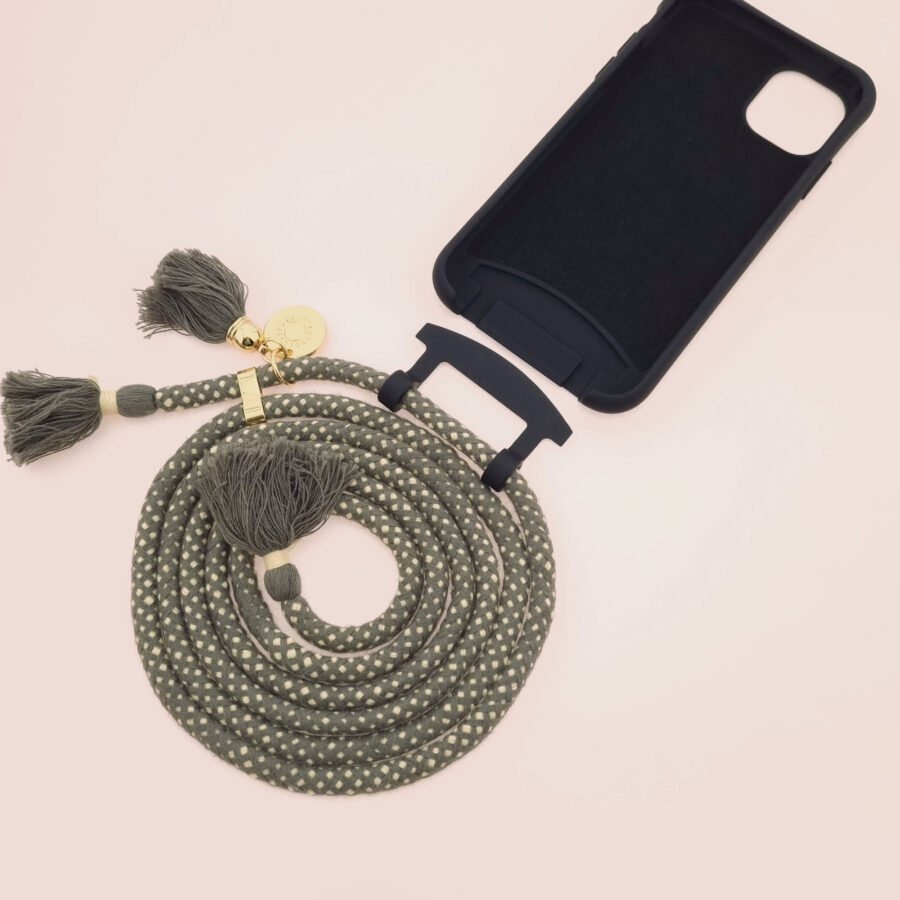 BOHO Handykette BLACK & PEPPER Gold inkl. DUO Case – Bild 4