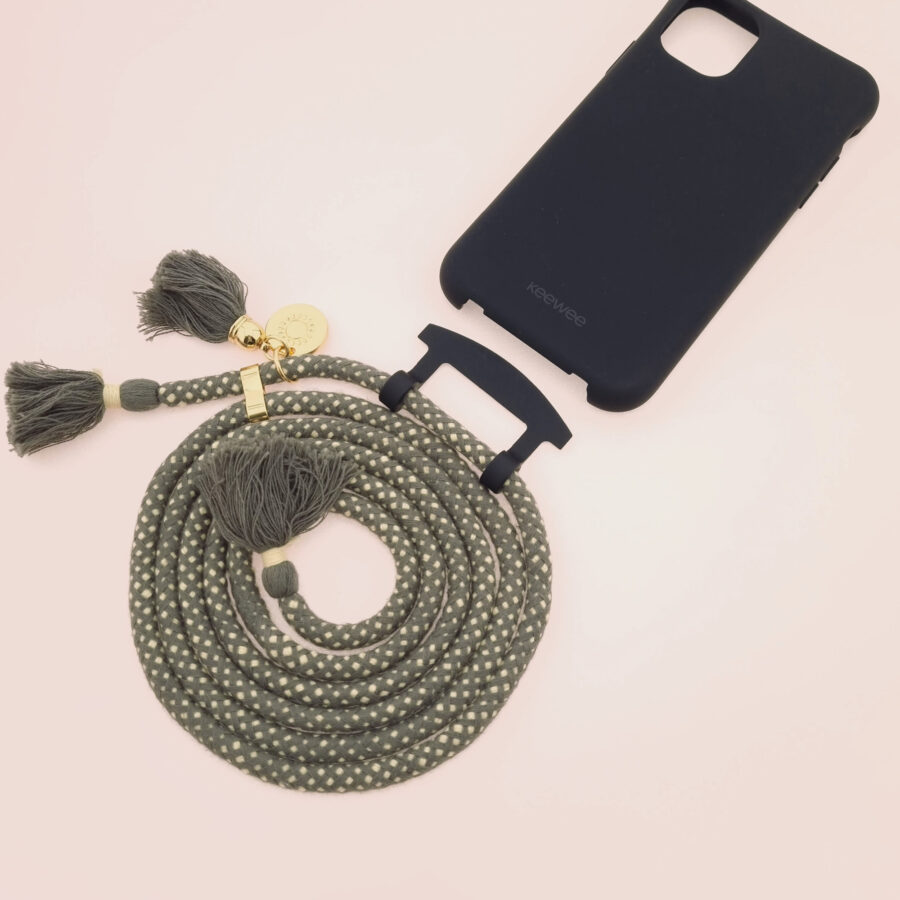 BOHO Handykette BLACK & PEPPER Gold inkl. DUO Case – Bild 5