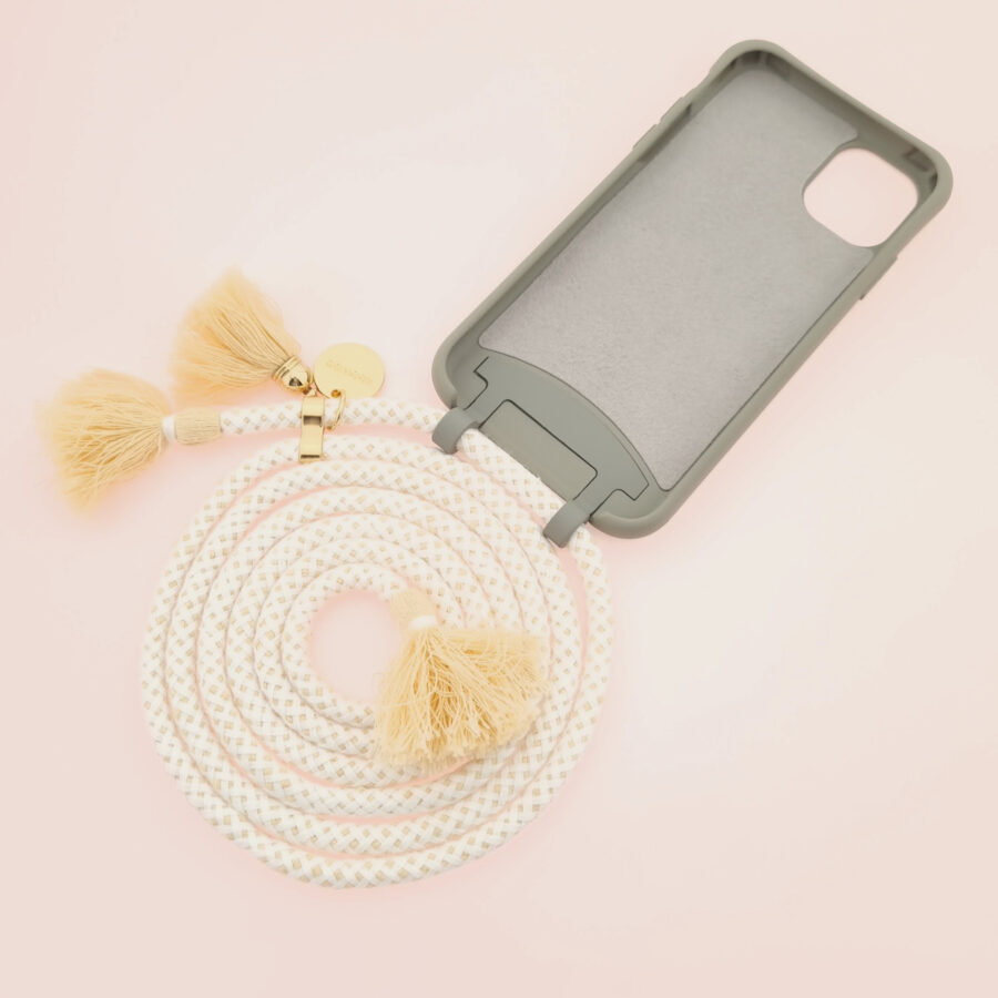 BOHO Handykette GREY & COCO Gold inkl. DUO Case – Bild 5