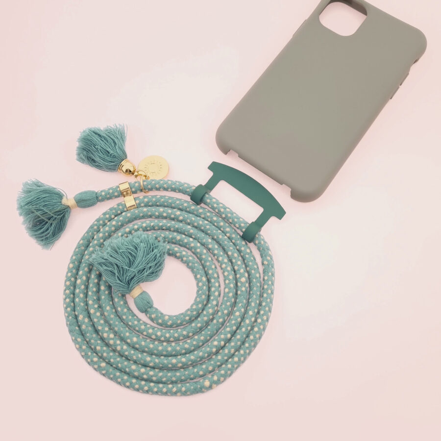 BOHO Handykette GREY & MAYA Gold inkl. DUO Case – Bild 2