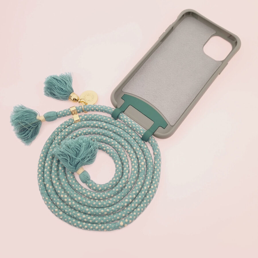 BOHO Handykette GREY & MAYA Gold inkl. DUO Case – Bild 3
