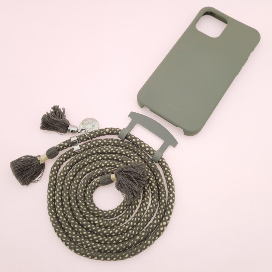 BOHO Handykette GREY & PEPPER Silber inkl. DUO Case – Bild 6