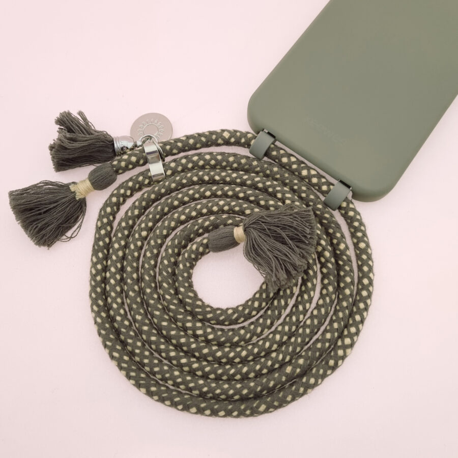 BOHO Handykette GREY & PEPPER Silber inkl. DUO Case – Bild 5