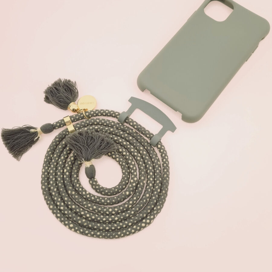 BOHO Handykette GREY & PEPPER Gold inkl. DUO Case – Bild 8