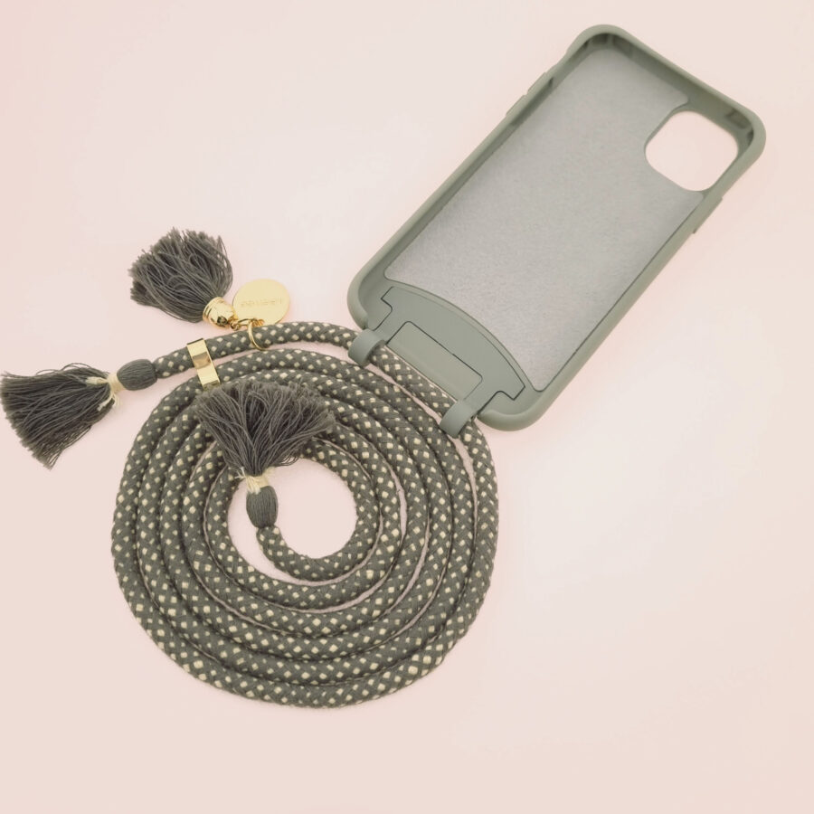 BOHO Handykette GREY & PEPPER Gold inkl. DUO Case – Bild 2