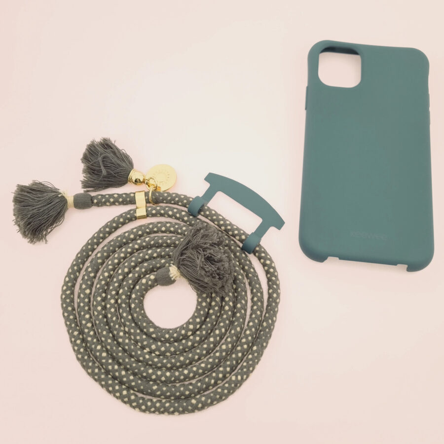 BOHO Handykette PETROL & PEPPER Gold inkl. DUO Case – Bild 5