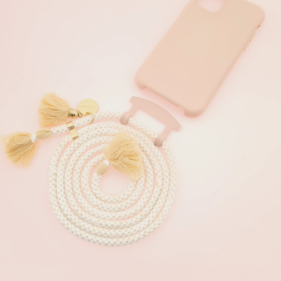 BOHO Handykette ROSY & COCO Gold inkl. DUO Case – Bild 4