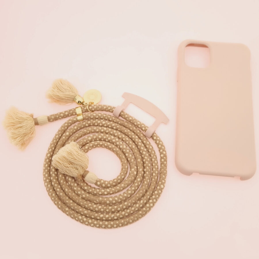 BOHO Handykette ROSY & TOFFEE Gold inkl. DUO Case – Bild 3