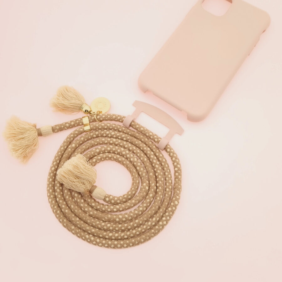 BOHO Handykette ROSY & TOFFEE Gold inkl. DUO Case – Bild 5