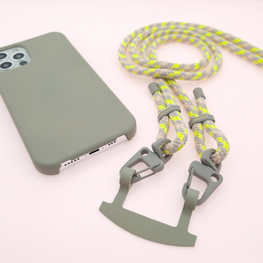 Handykette Just Mix GREY & NEON Snap inkl. DUO Case – Bild 2