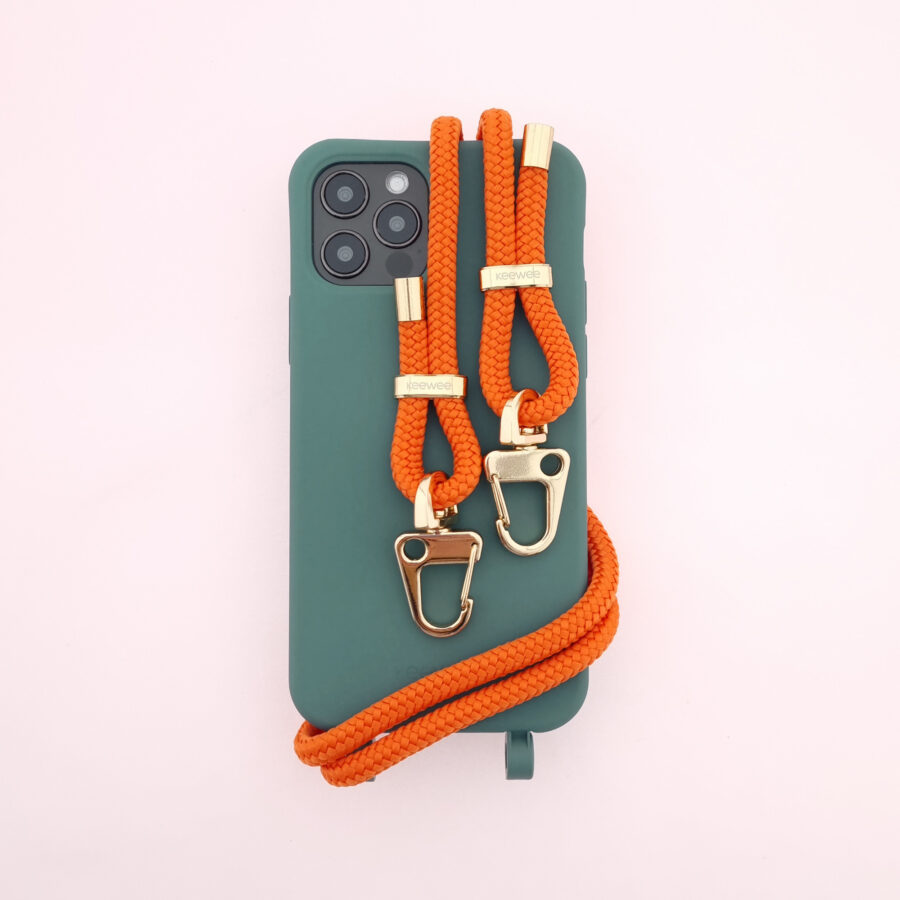 Handykette Just Mix PETROL & ORANGE Snap inkl. DUO Case – Bild 3