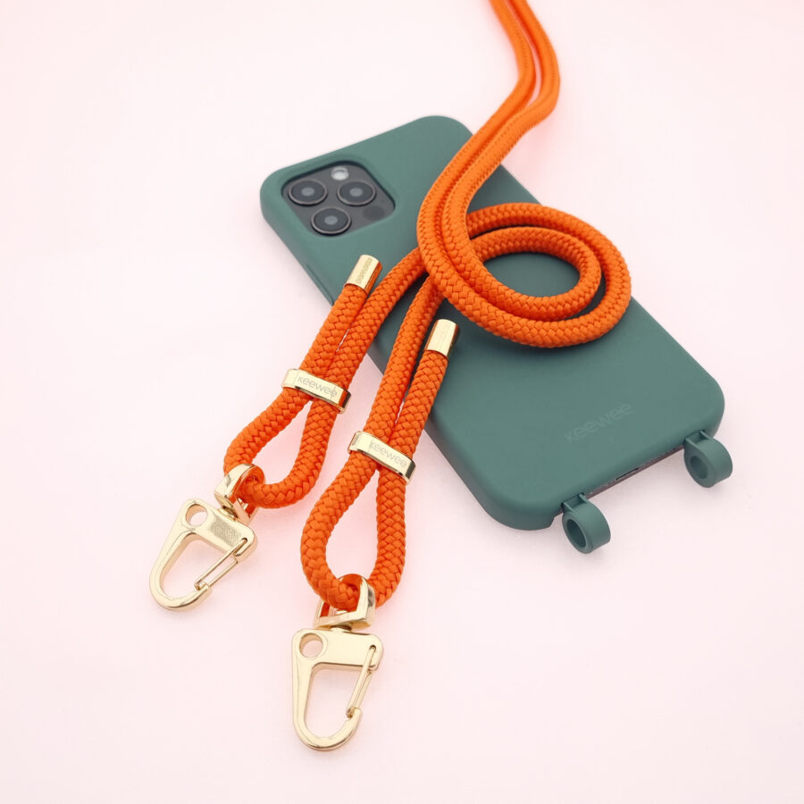 Handykette Just Mix PETROL & ORANGE Snap inkl. DUO Case
