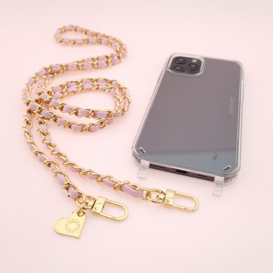 Handykette GOLD METAL BLUSH Snap inkl. Case