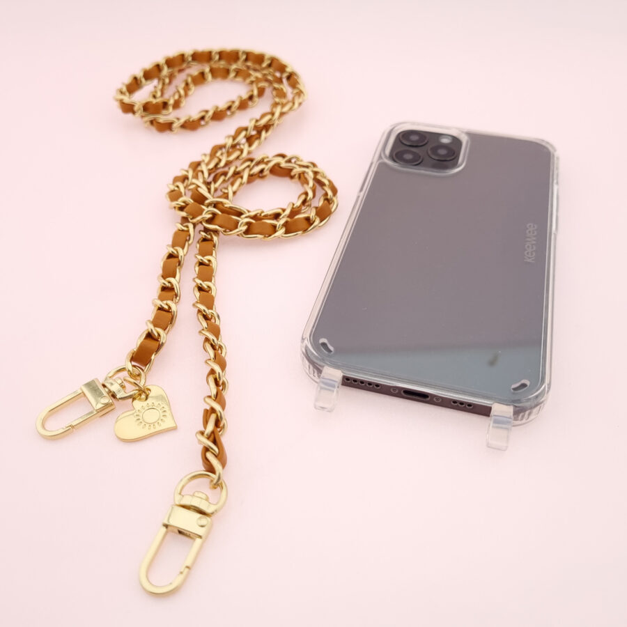 Handykette GOLD METAL CAMEL Snap inkl. Case