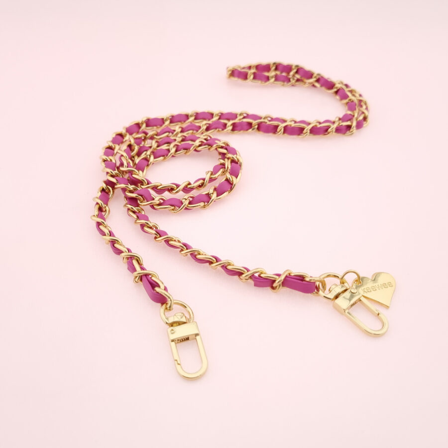 Handykette GOLD METAL FUCHSIA Snap