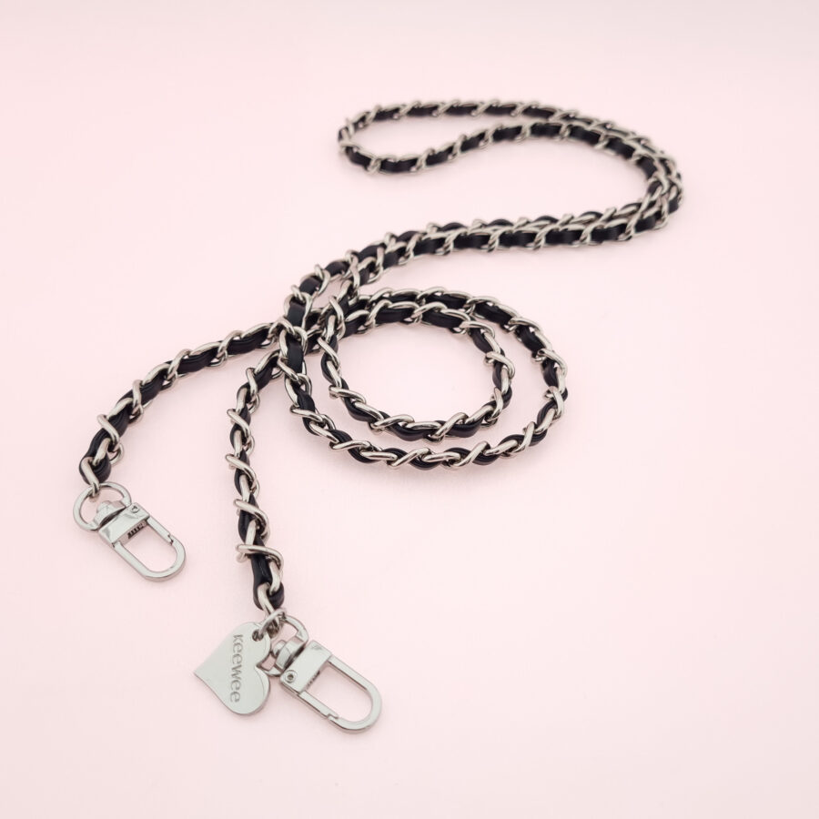 Handykette SILBER METAL BLACK Snap