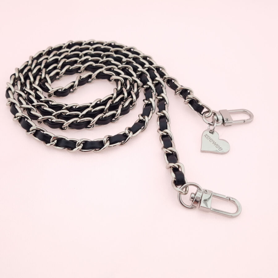 Handykette SILBER METAL BLACK Snap – Bild 2