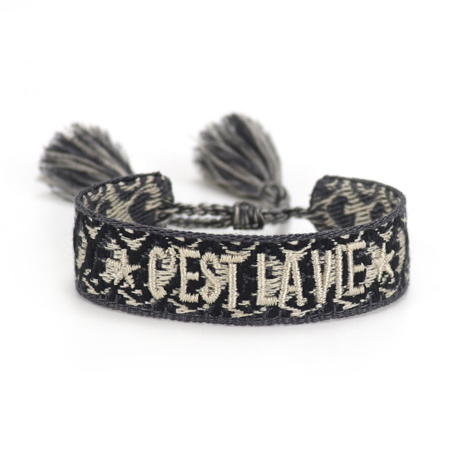 Boho Armband C'EST LA VIE Décor Noir