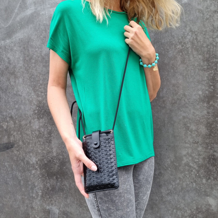 Handytasche NERO mit Kordel & Metalchain zum Wechseln – Bild 5