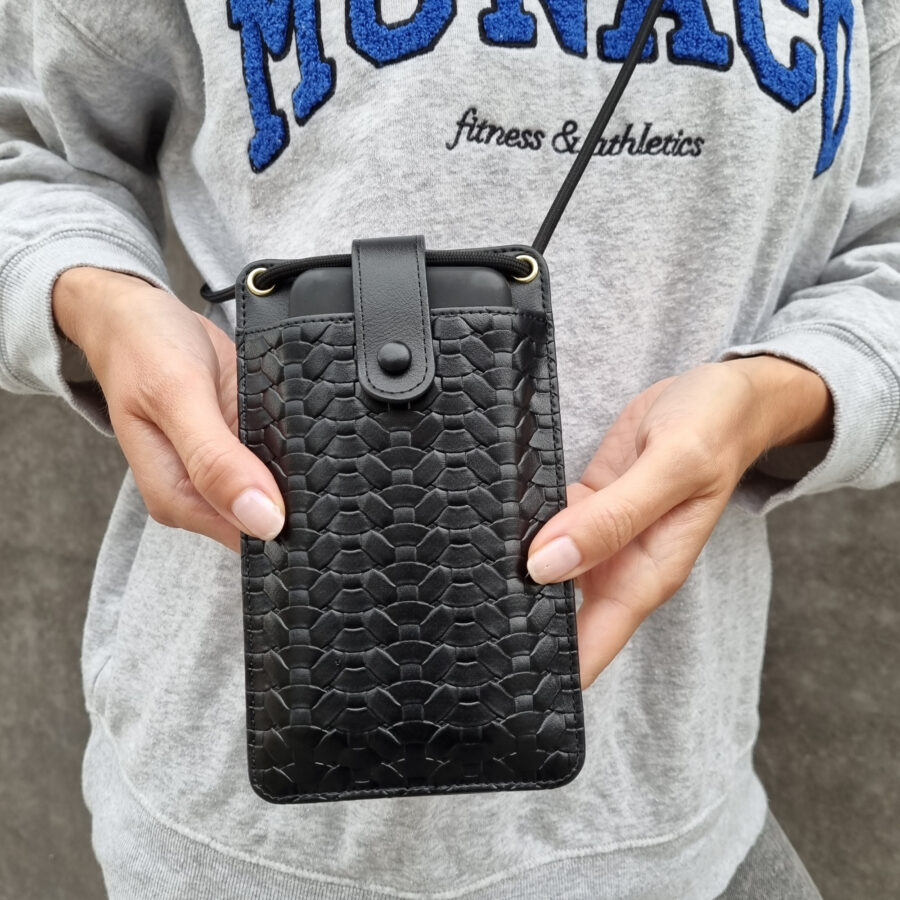 Handytasche NERO mit Kordel & Metalchain zum Wechseln – Bild 8