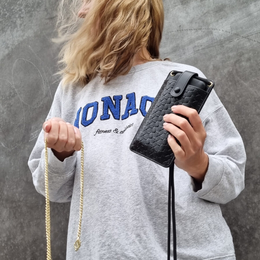Handytasche NERO mit Kordel & Metalchain zum Wechseln – Bild 7
