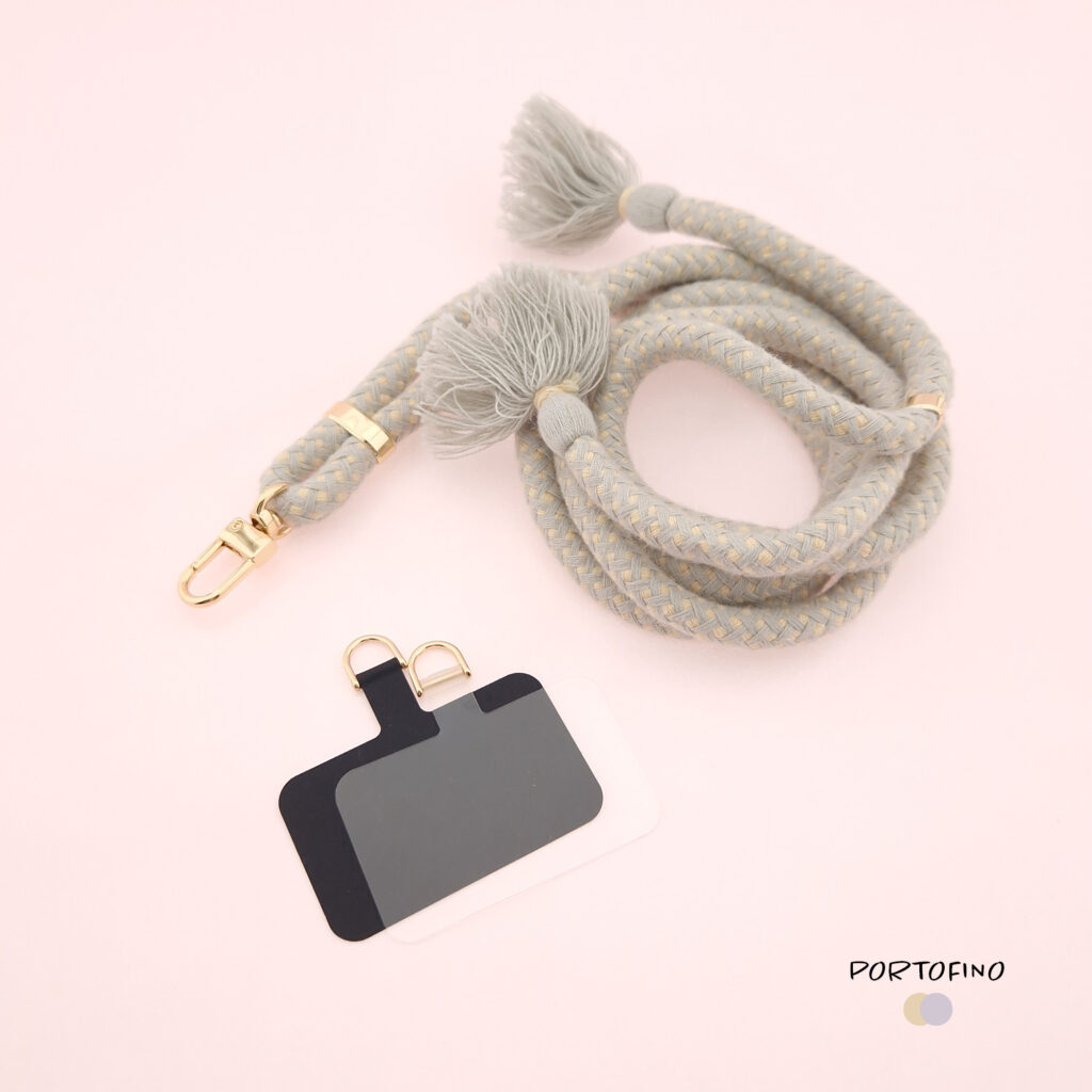 Cordino Corto Per Telefono Con Patch Antifurto – Design Scrunchie Elastico, Regolabile, Per Polso