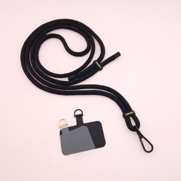 Universal Handykette all black mit Adapter